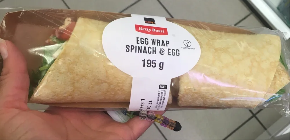 Egg wrap spinach & egg