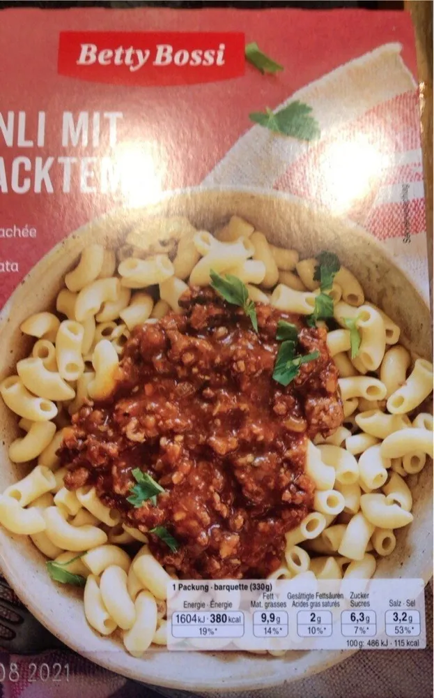 Cornettes à la viande hachée