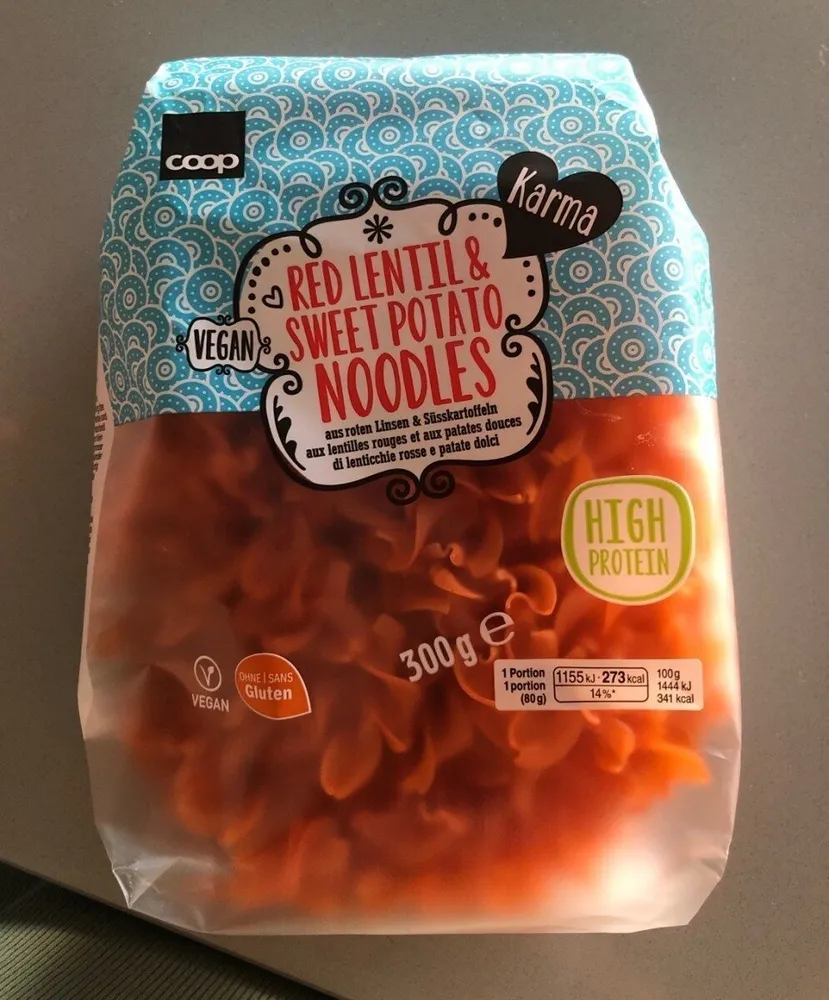 Red lentil & sweet potato noodles | Fusilli aus roten Linsen und Süsskartoffeln