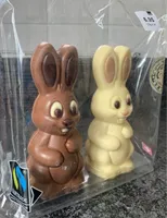 Fairtrade Milk Chocolate & White Chocolate Bunny Pair