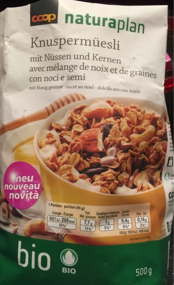 Müesli avec mélange noix et graines