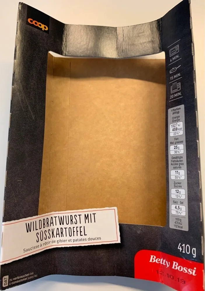 Saucisse à rôtir de gibier et patates douces