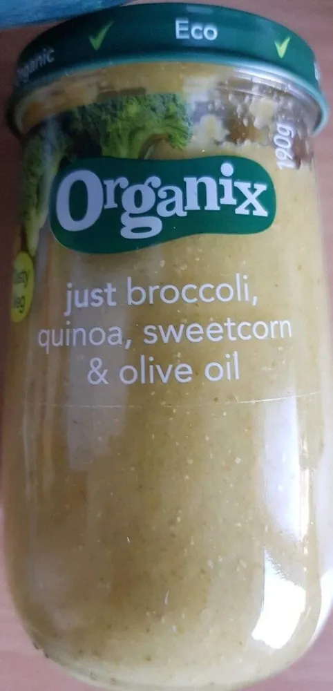 Just brocoli, quinoa, sweetcorn & olive oil