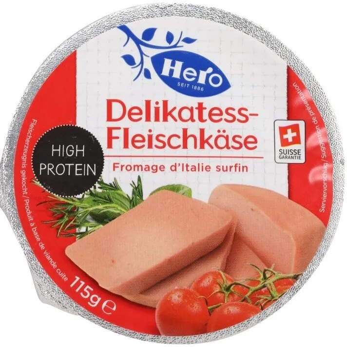 Delikatess-fleischkäse fleischerzeugnis gekocht