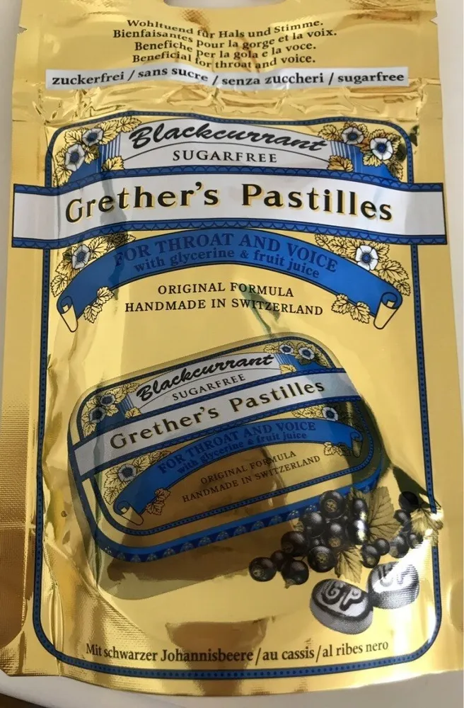 Grethers pastilles blackcurrant