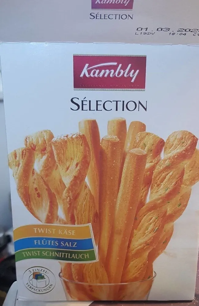 Flûtes sélection - Twist fromage, flûtes sel, twist ciboulette