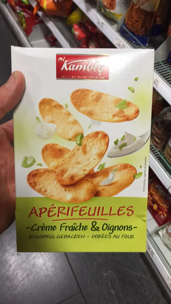 Apérifeuilles - Crème fraîche & Oignons  - Dorées au four