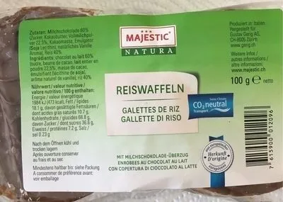 Galettes de riz au chocolat au lait