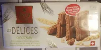 Les délices - Choc'o'farm  Chocolat au lait avec des crispies de blé complet.