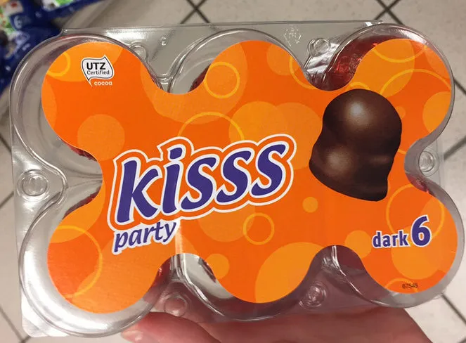 Kisss party dark - Mousse au sucre, chocolat et gaufrette