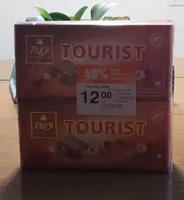 Chocolat au lait avec raisins secs, noisettes et amandes