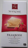 Chocolat blanc fin aux framboises avec une pointe de vanille