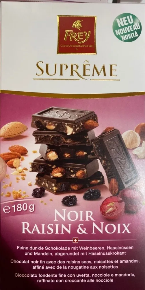 Supreme noir raisin et noix