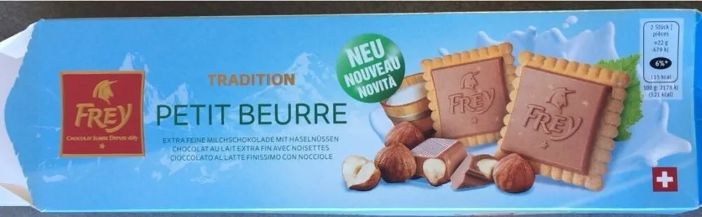 PETIT BEURRE chocolat au lait avec noisettes