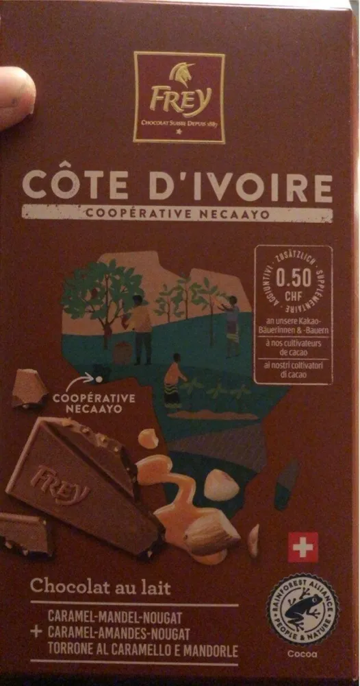 chocolat au lait caramel amandes nougat