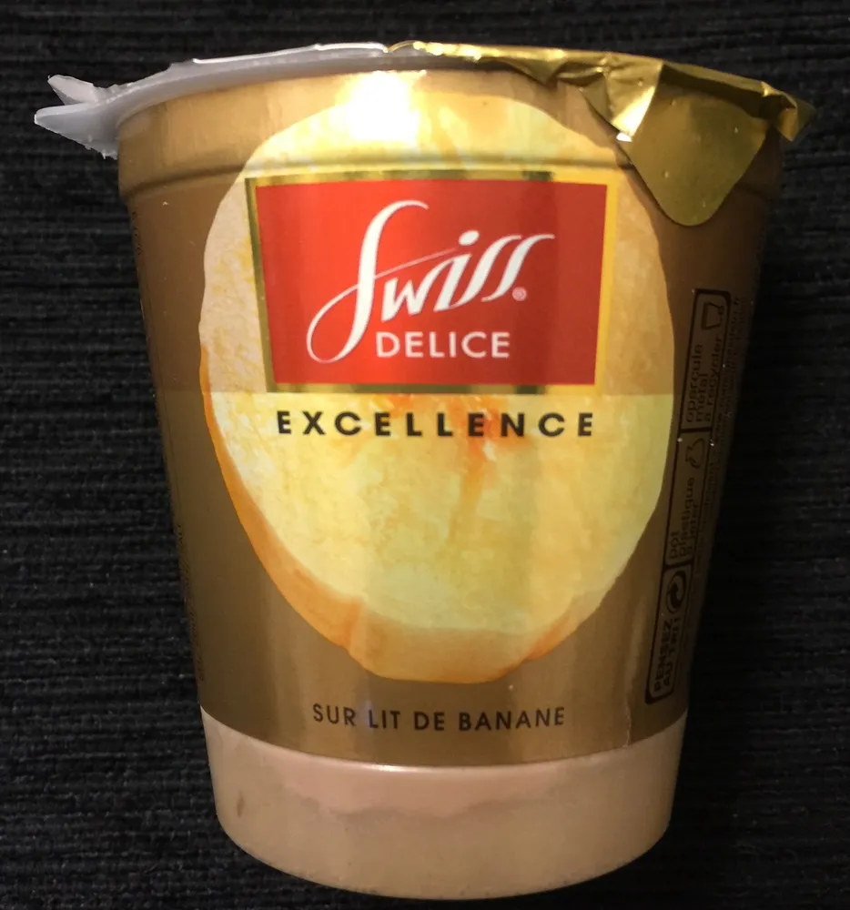 Le Yaourt Dessert au Chocolat Suisse sur Lit de Banane