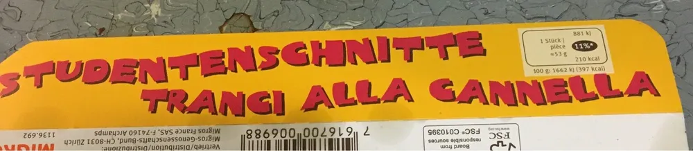 Tranche à la canelle