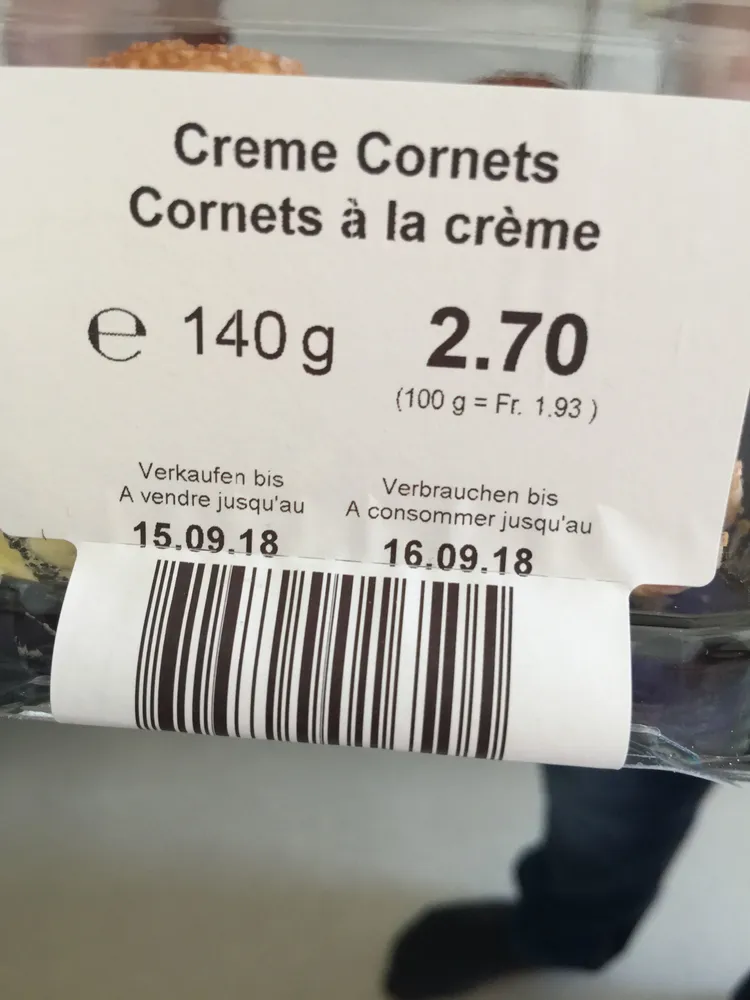 Cornets a la crème