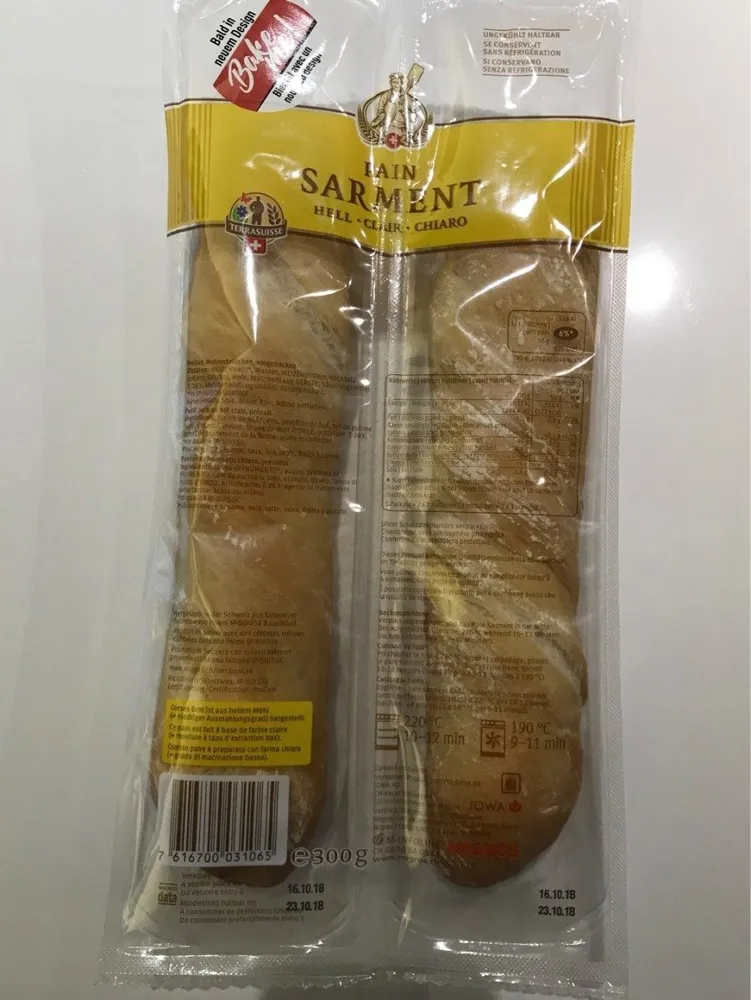 Pain Sarment Helles Weizenbrot