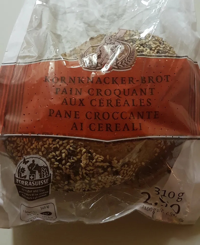Pain croquant aux céréales