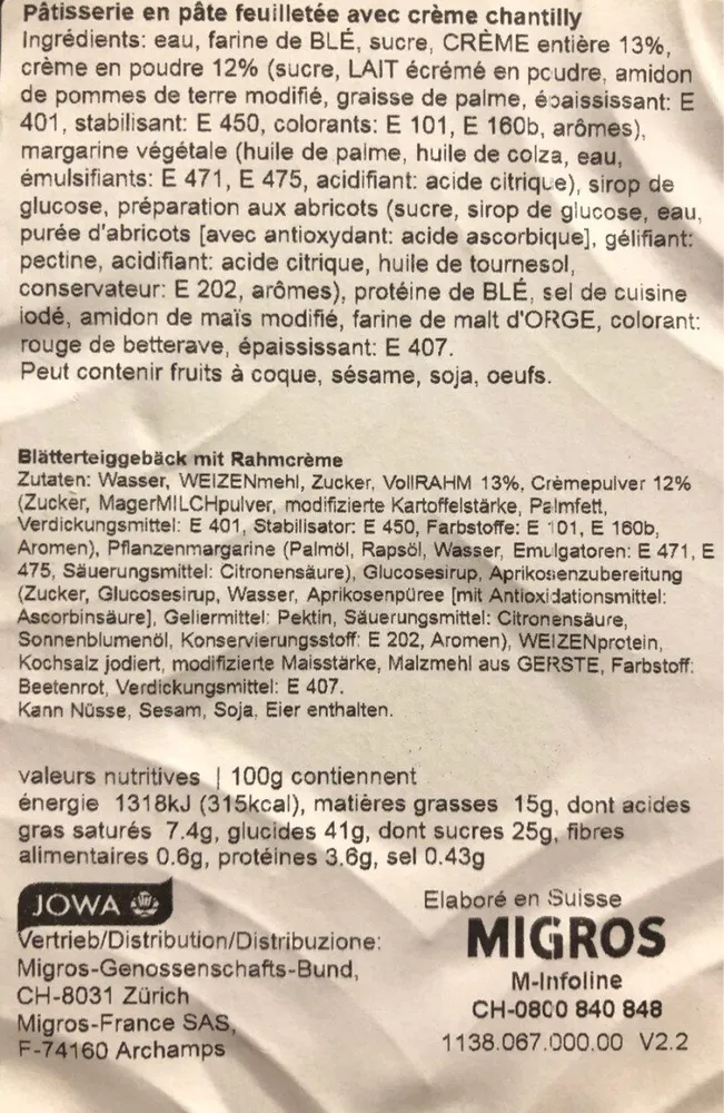 Mille-feuille à la crème