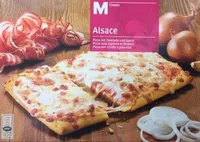 Alsace Pizza avec oignons et lardons