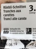 Tranches aux carottes