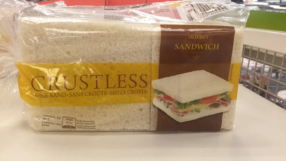Oliver's Sandwich pain clair crustless