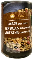 Linsen mit Speck
