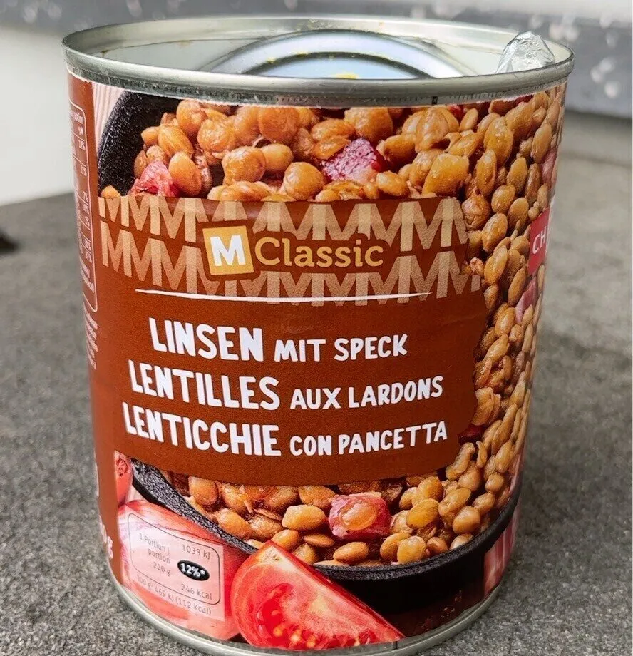Lentilles aux lardons