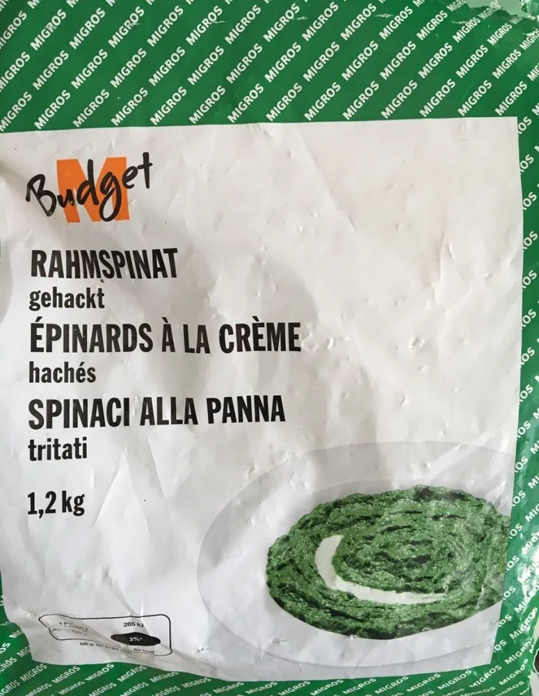 Épinards à la crème hachés