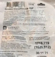 Gratin Dauphinois IQF