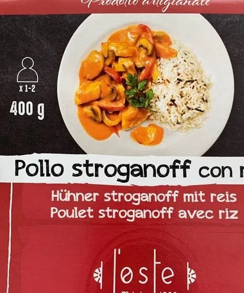 Pollo Stroganoff con riso