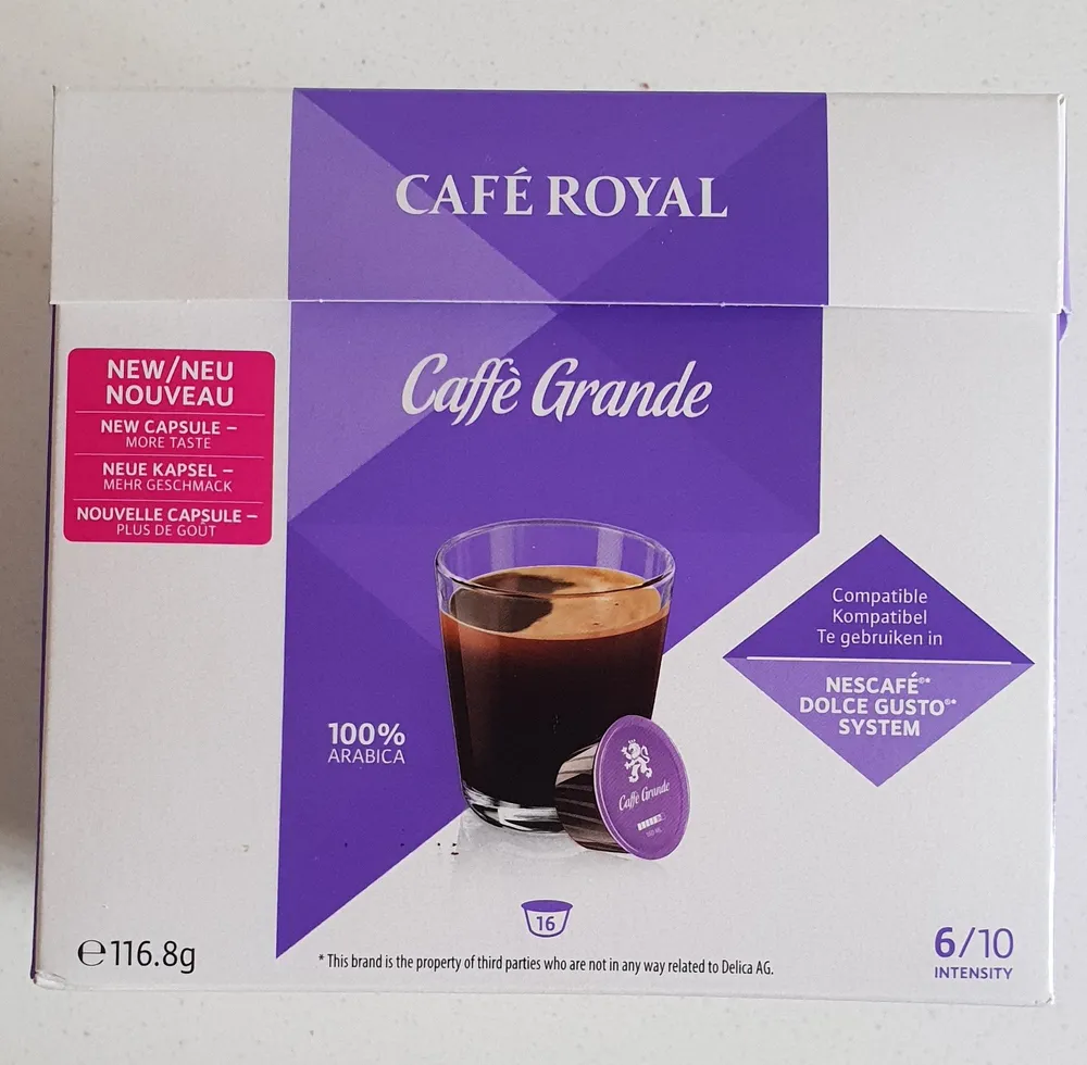 Caffé Grande compatible dolce gusto CAFE ROYAL, 16 capsules