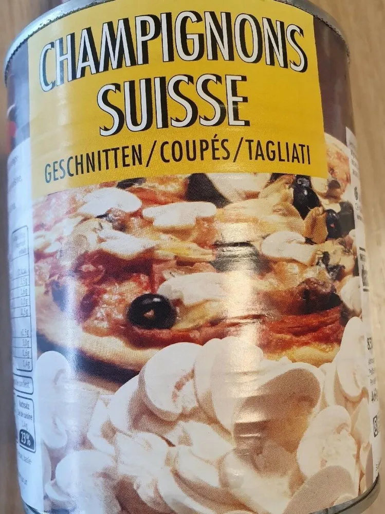 Champignons suisse coupés