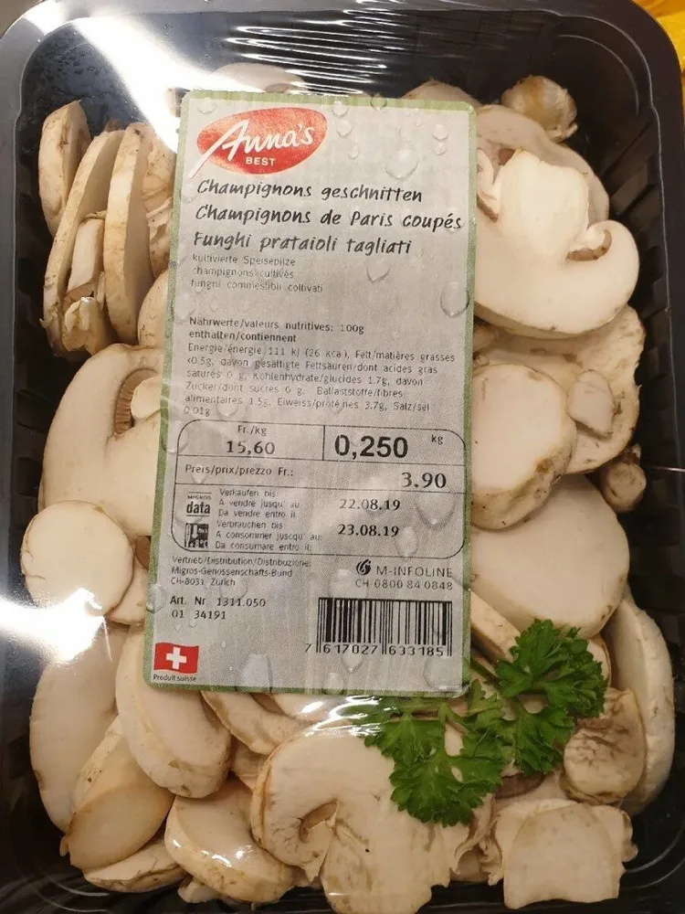 Champignons de Paris coupés