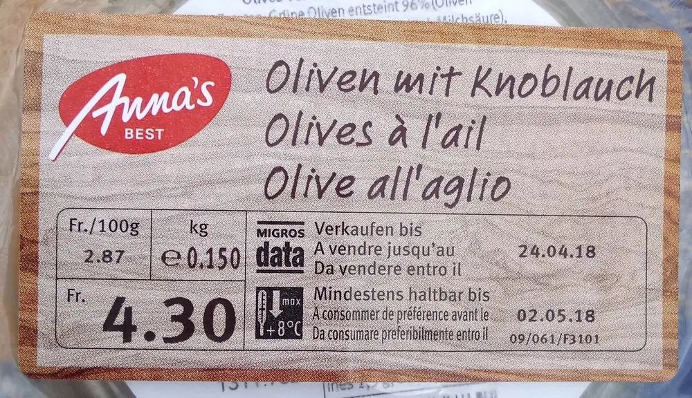 Olives à l'ail