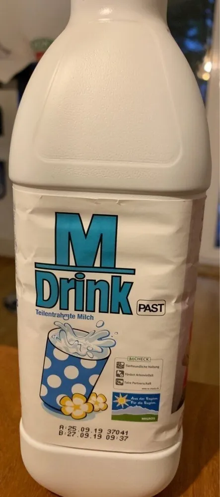 M Drink teilentrahmte Milch