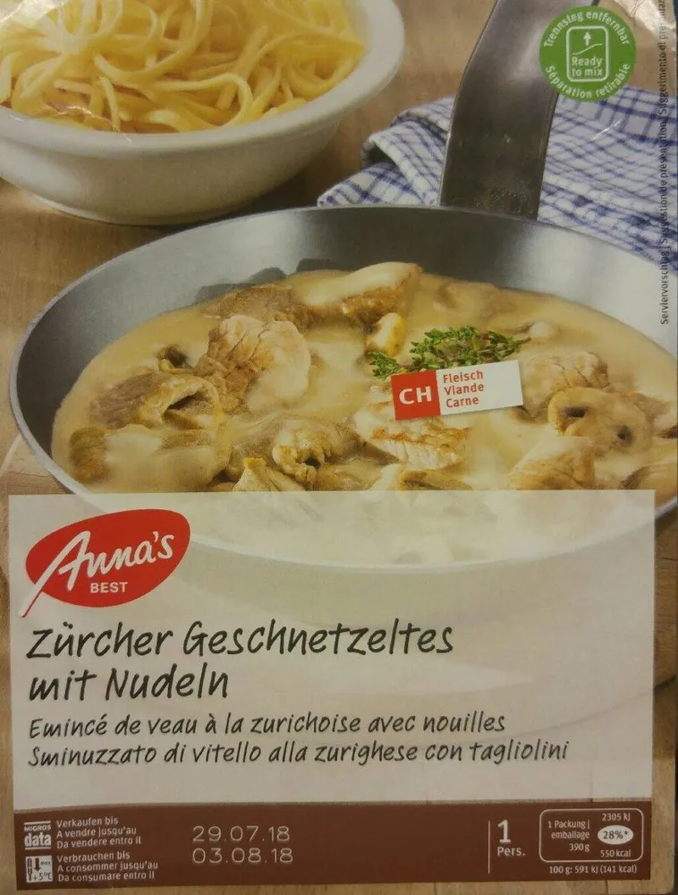 Anna's Best Tradition, Kalbsgeschnetzeltes Zürcher...