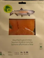 Rauchlachs geschnitten