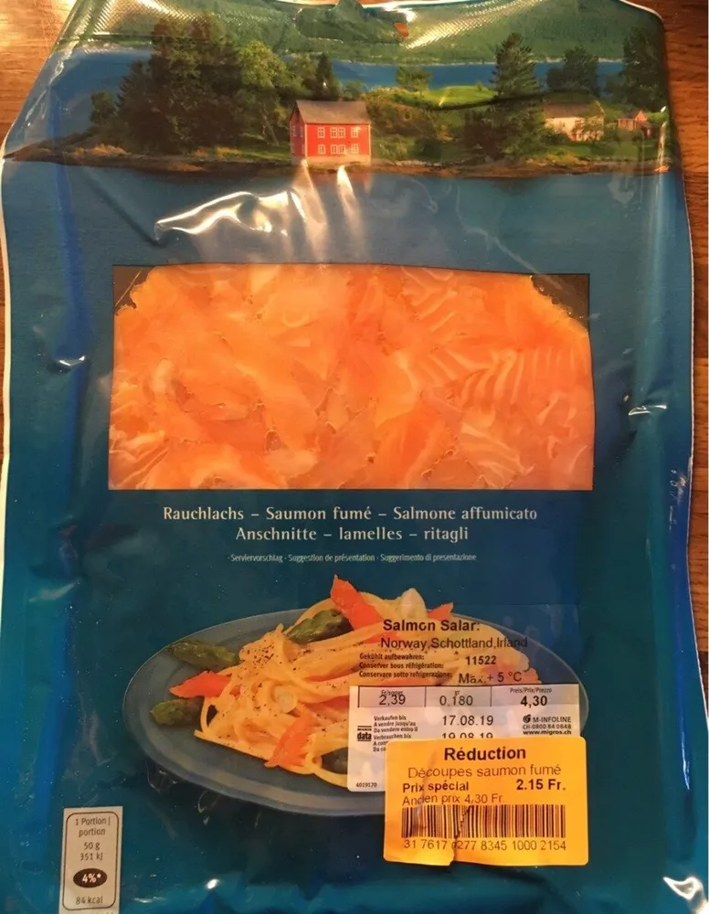 Rauchlachsanschnitte