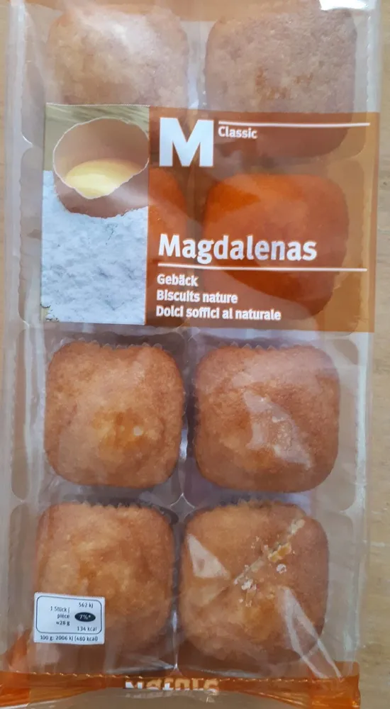 Magdalenas biscuits nature