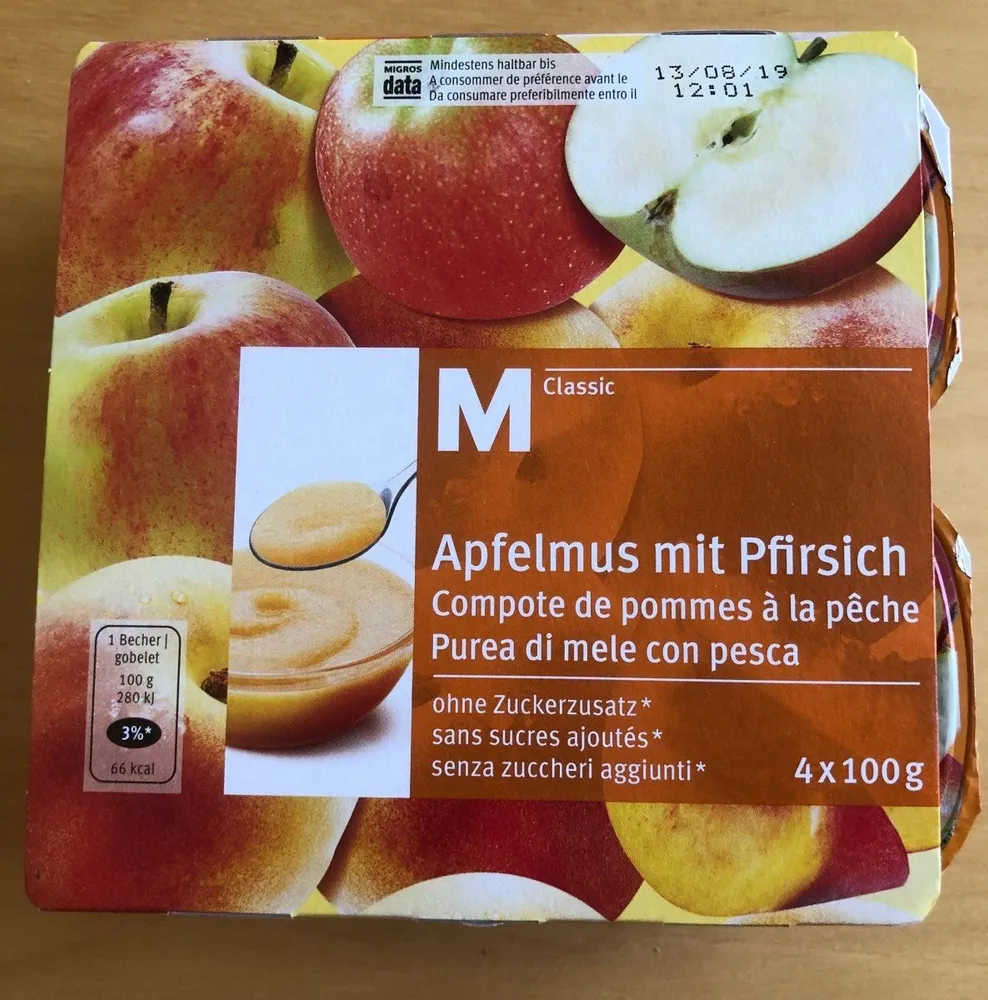 Compote de pommes à la pêche