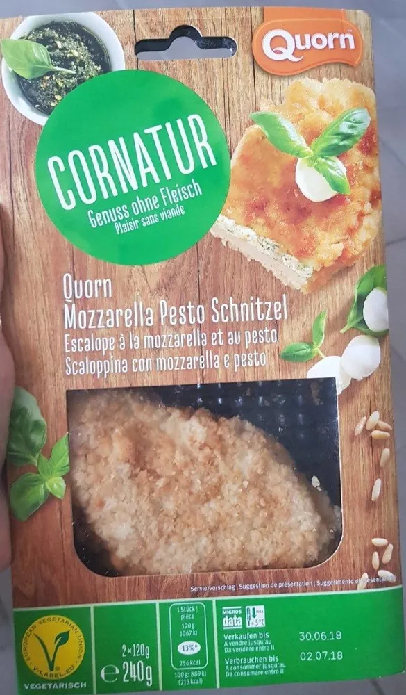 Escalope mozzarella pesto