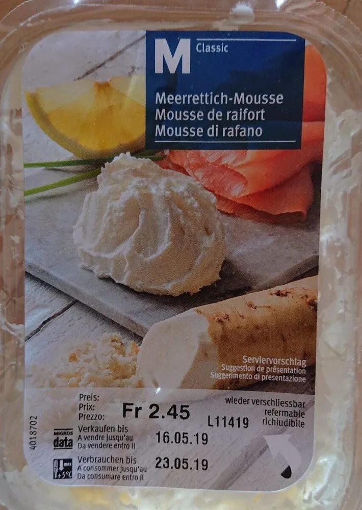 Mousse de raifort