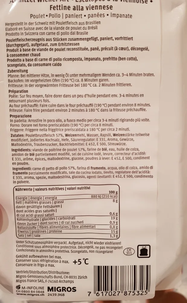 Escalopes de poulet à la viennoise