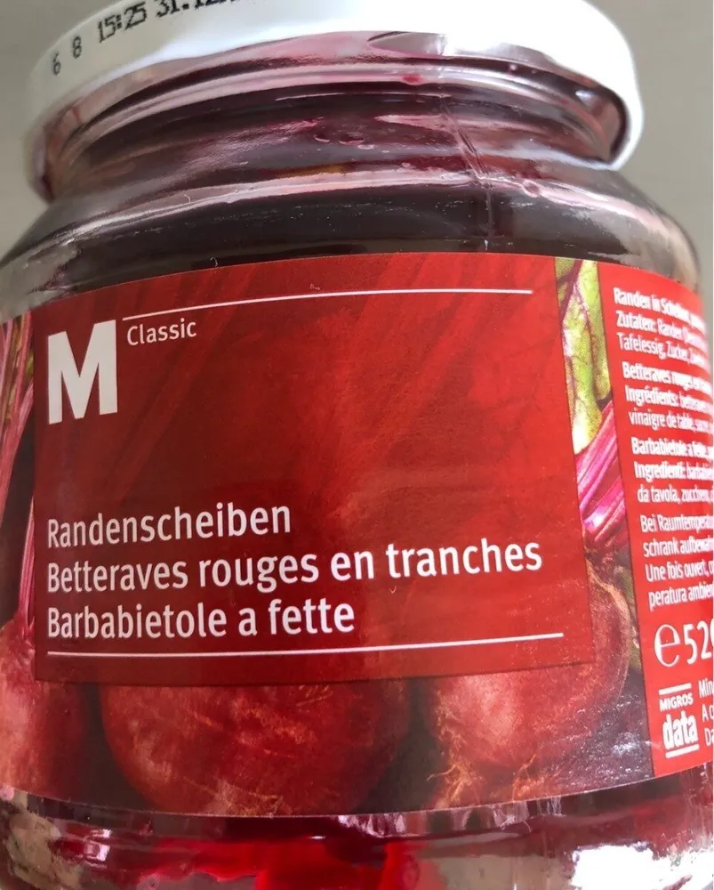 Betteraves rouges en tranches