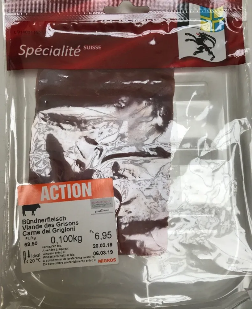 Viande séchée des Grisons