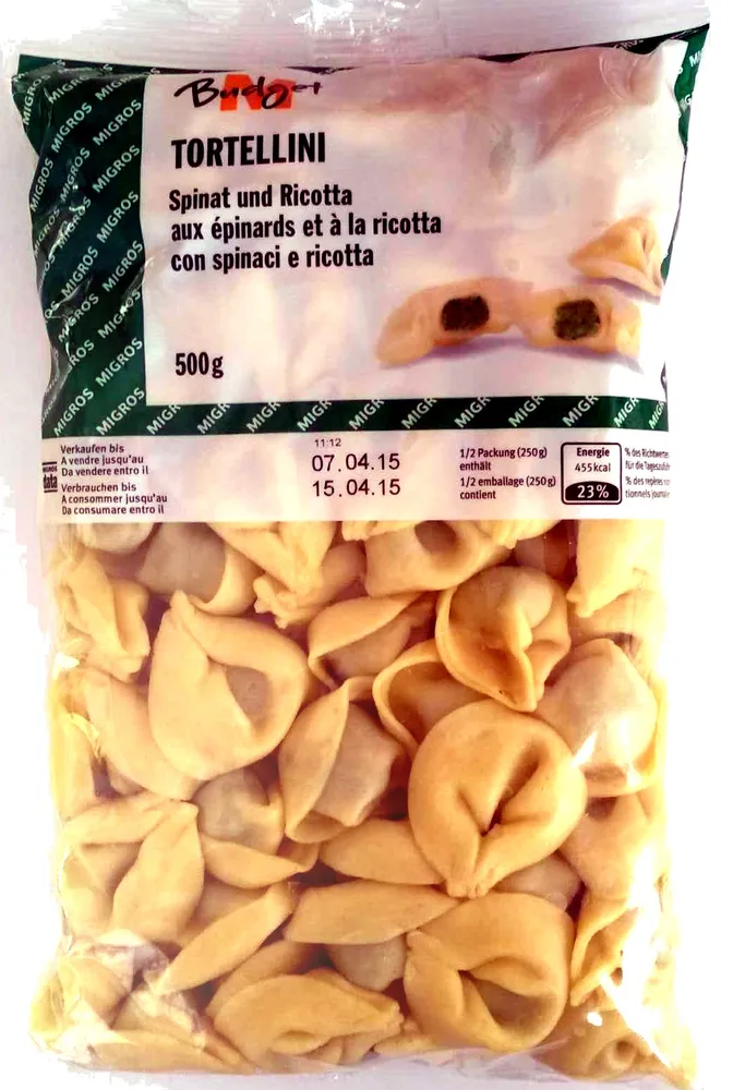 Tortellini aux épinard et à la ricotta