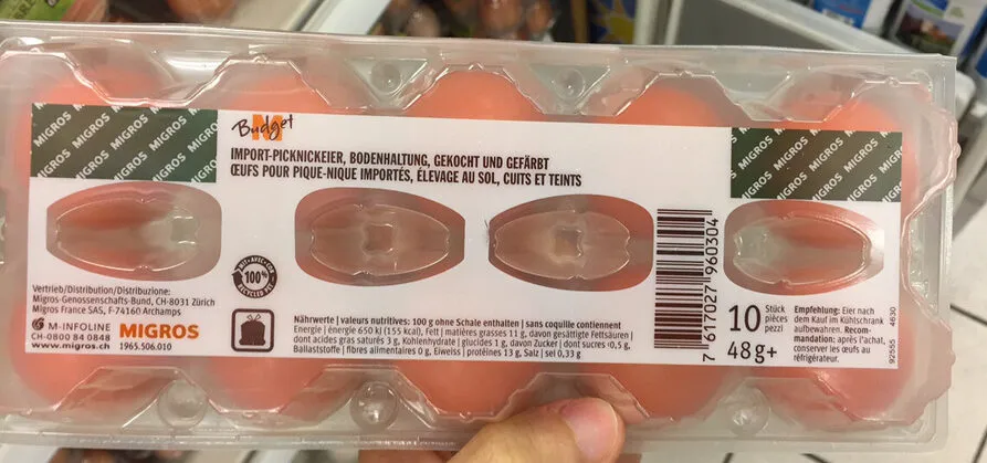 Oeufs durs importés